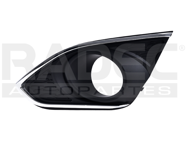 REJILLA FASCIA CV SPARK 13-17 LINEA ANTERIOR C/HOYO P/FARO F/CROMADO IZQ