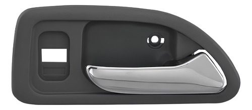 MANIJA INTERIOR HD ACCORD 4P SEDAN 94-97  CON HOYO PARA SEGURO GRIS OBSCURO/CROMADO PLASTICO HUSHAN Derecho Delantera  