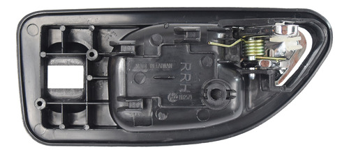 MANIJA INTERIOR HD ACCORD 4P SEDAN 94-97  CON HOYO PARA CRISTAL NEGRA/CROMO PLASTICO HUSHAN Derecho Trasera  