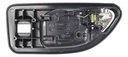 MANIJA INTERIOR HD ACCORD 4P SEDAN 94-97  CON HOYO PARA CRISTAL NEGRA/CROMO PLASTICO HUSHAN Derecho Trasera  