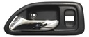 MANIJA INTERIOR HD ACCORD 4P SEDAN 94-97  CON HOYO PARA CRISTAL NEGRA/CROMO PLASTICO HUSHAN Izquierdo Trasera  