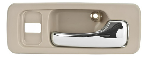 MANIJA INTERIOR HD ACCORD 4P SEDAN 90-93  CON HOYO PARA SEGURO BEIGE/CROMADA PLASTICO HUSHAN Derecho Delantera  
