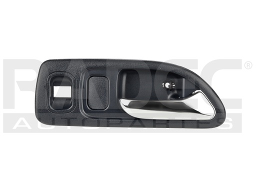 MANIJA INTERIOR HD ACCORD 4P SEDAN 94-97  CON HOYO PARA SEGURO Y CRISTAL AZUL OBSCURO/CROMADA PLASTICO HUSHAN Derecho Delantera  