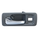 MANIJA INTERIOR HD ACCORD 4P SEDAN 90-93  CON HOYO PARA SEGURO GRIS/CROMO PLASTICO HUSHAN Izquierdo Delantera  