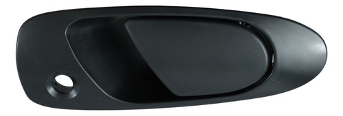 [012-1302-18] MANIJA EXTERIOR HD CIVIC 2P COUPE / 4P SEDAN 92-95  CON HOYO PARA LLAVE LISA NEGRA PLASTICO HUSHAN Derecho Delantera  