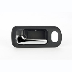 MANIJA INTERIOR HD CIVIC 4P SEDAN 01-05  CON HOYO PARA SEGURO NEGRA/CROMO PLASTICO HUSHAN Izquierdo Delantera  