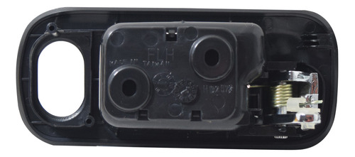 MANIJA INTERIOR HD CIVIC 4P SEDAN 01-05  CON HOYO PARA SEGURO NEGRA/CROMO PLASTICO HUSHAN Izquierdo Delantera  