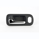 MANIJA INTERIOR HD CIVIC 4P SEDAN 01-05  CON HOYO PARA SEGURO NEGRA/CROMO PLASTICO HUSHAN Izquierdo Delantera  
