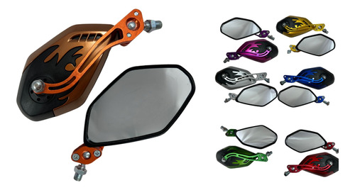 ESPEJO MOTO SOKO NARANJA/NEGRO