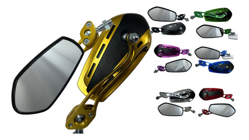 ESPEJO MOTO SOKO DORADO/NEGRO