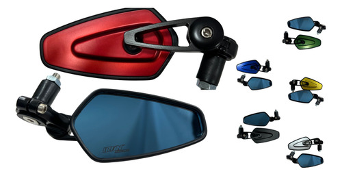 ESPEJO RETROVISOR MOTO IRON RACING AMERICA ROJO