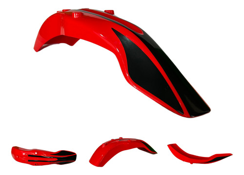 SALPICADERA DELANTERA ROJO/NEGRO ITALIKA DM150