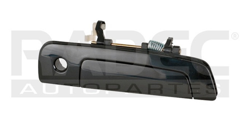 [012-2201-06] MANIJA EXTERIOR MT ECLIPSE 00-05/LANCER 97-02/GALANT 99-03  DG STRATUS 2P COUPE  CR SEBRING 2P COUPE 01-06  CON HOYO PARA LLAVE LISA PARA PINTAR NEGRA PLASTICO HUSHAN Derecho Delantera  