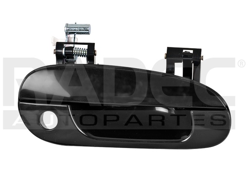 [012-2203-00] MANIJA EXTERIOR MT GALANT 94-98  CON HOYO PARA LLAVE LISA PARA PINTAR NEGRA PLASTICO HUSHAN Derecho Delantera  