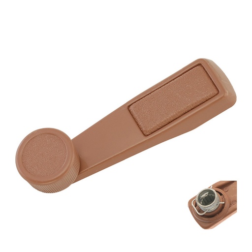 [012-2204-04] MANIJA DE ELEVAR MT L200 87-96  DG RAM 50 87-93  BASE DE ZINC PERILLA CAFE PLASTICO BEIGE HUSHAN    
