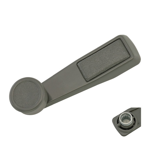 [012-2204-08] MANIJA DE ELEVAR MT L200 87-96  DG RAM 50 87-93  BASE DE ZINC PERILLA GRIS PLASTICO GRIS HUSHAN    