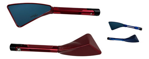 [ESP-4213-0802N] ESPEJO IRON RACING ROMA ROJO