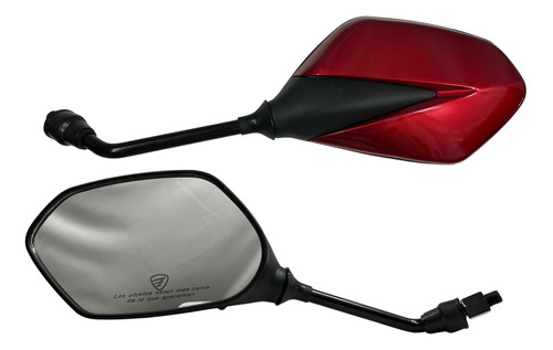 [F10010205] ESPEJO RETROVISOR MOTO ITALIKA AT110 SPORT ROJO