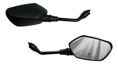 [F10010216] Espejo Retrovisor Moto Italika TRN150, TRN175, M Negro