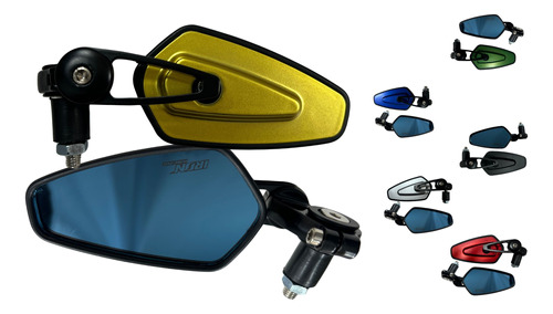 [ESP-4213-0104B] ESPEJO RETROVISOR MOTO IRON RACING AMERICA DORADO