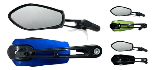 [ENESP-4213-0061A] ESPEJO RETROVISOR MOTO UNIVERSAL AZUL