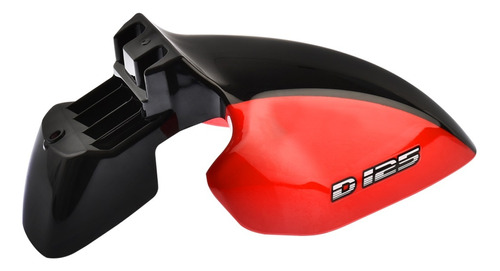 [F16010347] SALPICADERA DELANTERO NEGRO ROJO D125 2020-2021