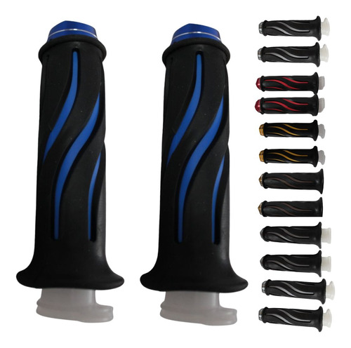 [ENPUN-1107-0018A] JUEGO DE PUÑOS PARA MOTO MARCA MATSUMA ALUMINIO COLOR AZUL