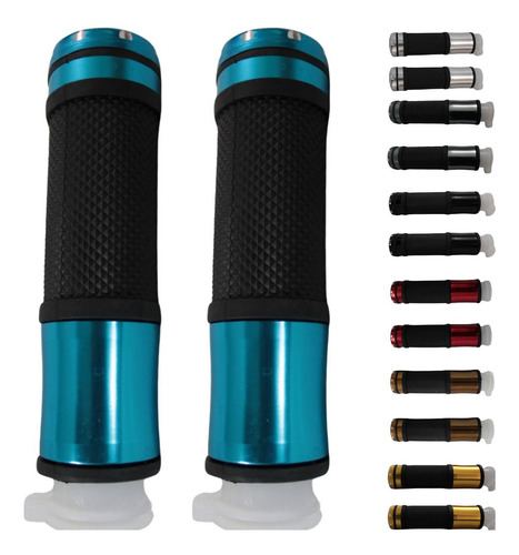 [ENPUN-1107-0013A] JUEGO DE PUÑOS PARA MOTO ALUMINIO MATSUMA COLOR AZUL