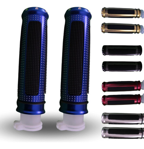 [ENPUN-1107-0012A] PUÑOS PARA MOTOCICLETA UNIVERSALES DE ALUMINIO AZUL