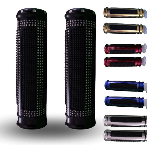 [ENPUN-1107-0012N] PUÑOS PARA MOTOCICLETA UNIVERSALES DE ALUMINIO NEGRO