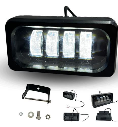 [EN-4373] FARO LED H/L ESTROBO CARCASA NEGRA LUZ BLANCO