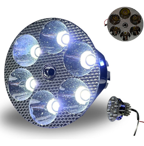 [EN-0122R] REPUESTO BOMBILLA LED REDONDO MOTO UNIVERSAL 10-95V 30W