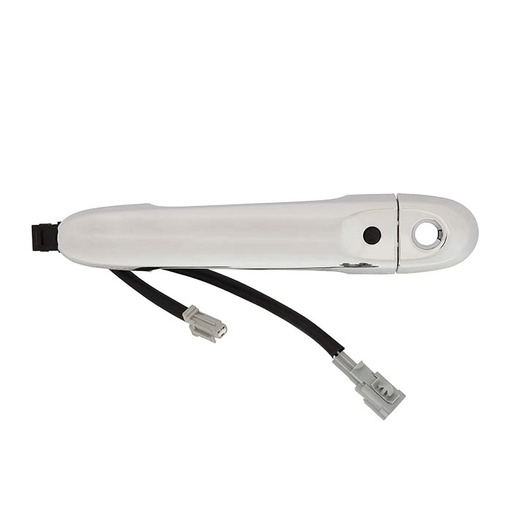 [012-2327-11] MANIJA EXTERIOR NS VERSA 12-19/MARCH 12-20/CUBE 09-14/JUKE 11-17/NOTE 14-18  CON HOYO PARA LLAVE CON SENSOR CROMADA PLASTICO HUSHAN Izquierdo Delantera  