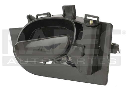 [012-2401-04] MANIJA INTERIOR PG 206 01-09  NEGRO PLASTICO HUSHAN Derecho Delantera/Trasera  
