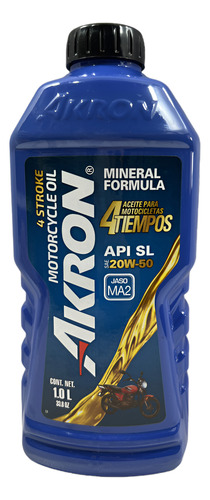 [AKRON-MOTO] ACEITE MINERAL AKRON MOTO 20W50 4T - 1L