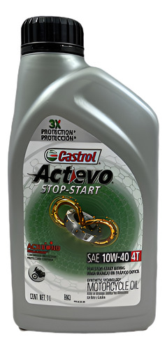 [15D906] ACEITE CASTROL ACTEVO MOTO 10W40 4T 1L=159A9A