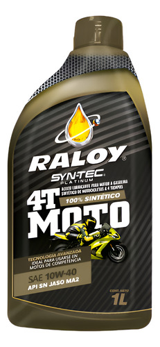 [RALOY-7400] ACEITE RALOY MOTO SINTETICO 4T 10W-40 SN MA2 1L