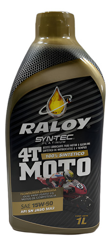 [RALOY-9503] ACEITE  RALOY MOTO SINTETICO PLATINUM MOTO 4T 15W50 API SN JASO MA21L