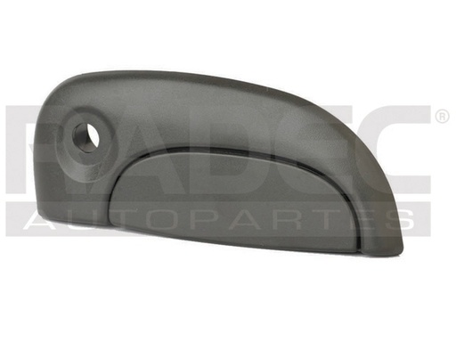 [012-2602-00] MANIJA EXTERIOR RN KANGOO 04-18  CON HOYO PARA LLAVE CORRUGADA NEGRA PLASTICO HUSHAN Derecho Delantera  