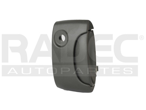 [012-2602-02] MANIJA EXTERIOR RN KANGOO 04-18  CON HOYO PARA LLAVE CORRUGADA NEGRA PLASTICO HUSHAN Derecho  Puerta corrediza 