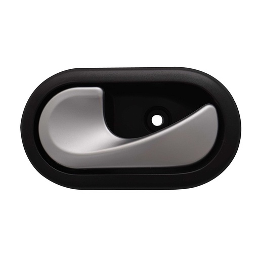 [012-2606-03] MANIJA INTERIOR RN DUSTER 13-20/STEPWAY 10-15/SANDERO 07-15/MEGANE II 04-10/SCENIC II 05-08/CLIO EURO 07-09/OROCH 18-22  NEGRO/PLATA PLASTICO PARA VARILLA HUSHAN Izquierdo Delantera/Trasera  