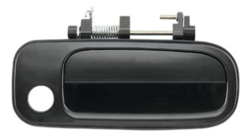 [012-3002-16] MANIJA EXTERIOR TOYOTA CAMRY 92-96  CON HOYO PARA LLAVE LISA NEGRA PLASTICO HUSHAN Derecho Delantera