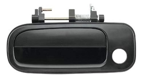 [012-3002-17] MANIJA EXTERIOR TY CAMRY 92-96  CON HOYO PARA LLAVE LISA NEGRA PLASTICO HUSHAN Izquierdo Delantera  