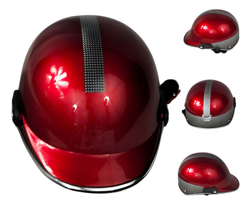 [ENCAS-7101-1001] CASCO 1/2 CACHUCHA ROJO=MSD-300-R (L)