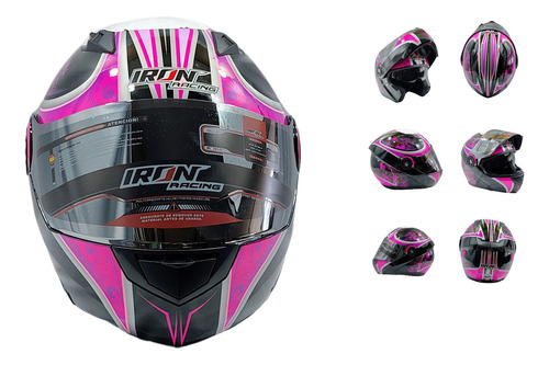 [CAS-7101-1479C] CASCO ABATIBLE DOBLE MICA APHRODITE VIOLETA (L)