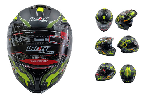 [CAS-7101-6922B] CASCO ABATIBLE EMBER VERDE M