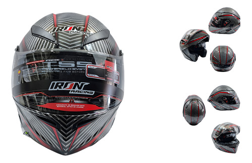 [CAS-7101-6604A] CASCO ABATIBLE IRON RACING DOT IR-121 DARK PHOENIX