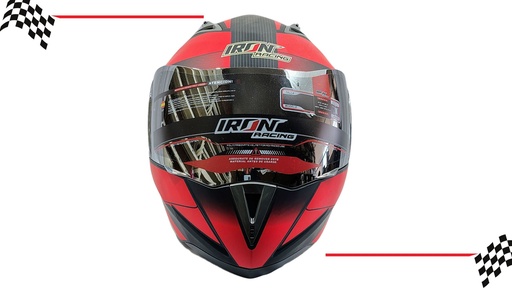[CAS-7101-6251A] CASCO ABATIBLE IRON RACING IR-105 DOBLE MICA DOT D