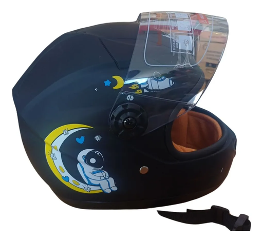 [ENCAS-7101-1313] CASCO CERRADO NEGRO MATE INFANTIL M-L