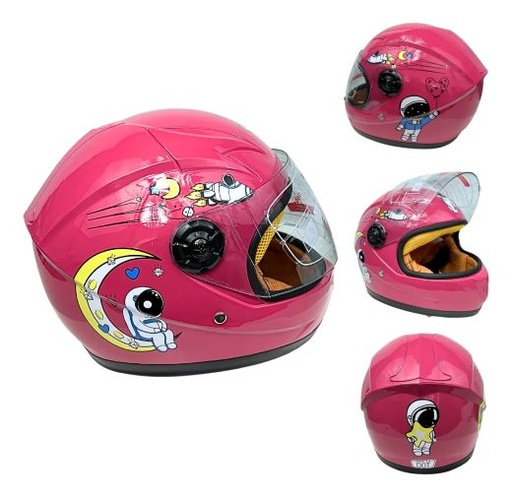 [ENCAS-7101-1310] CASCO CERRADO ROSA INFANTIL